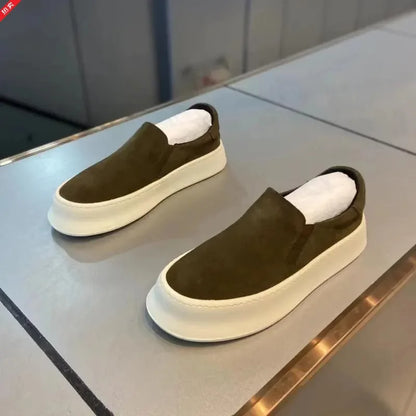 Men Casual Shoes Spring 2026 Comfortable Soft Sole Lightweight Breathable Loafers Fashion Versatile Leisure Slip on Flat Shoes