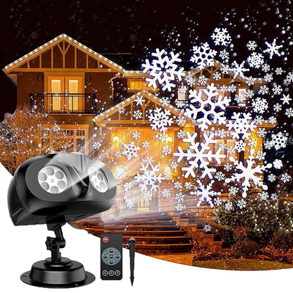 Christmas Snowfall Projector Light Outdoor Snowflakes Light Projector Waterproof Dynamic LED Snowfall Projector Light