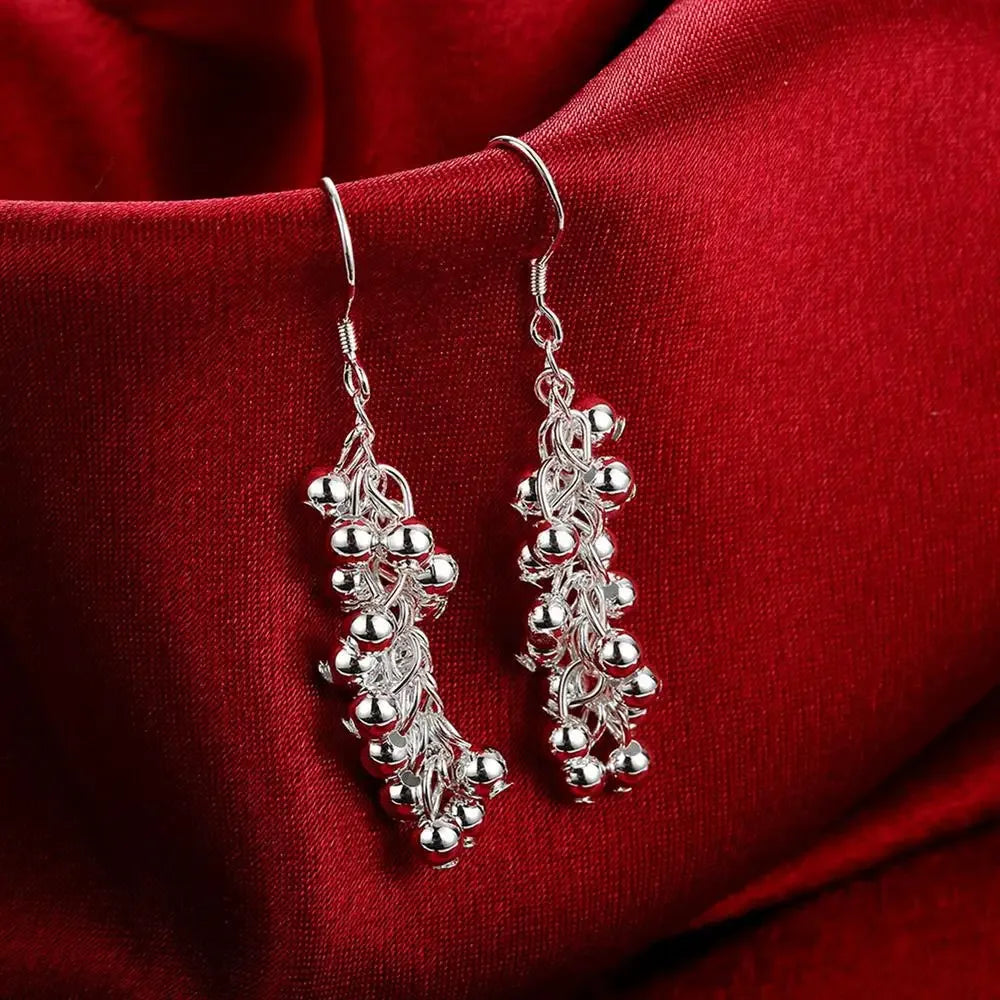 925 sterling Silver fine Grape beads pendant Jewelry set earrings necklaces for women wedding accessories party gifts