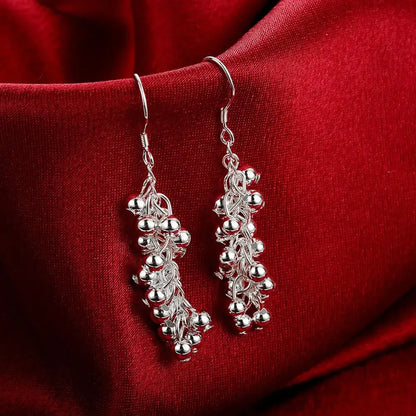 925 sterling Silver fine Grape beads pendant Jewelry set earrings necklaces for women wedding accessories party gifts
