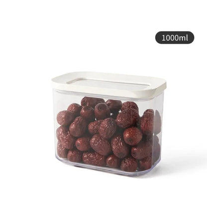 Sealed Grain Storage Box Transparent Food Cereal Kitchen Storage Container Rice Tank Barrel Coffee Bean Organizer Kitchen Tools