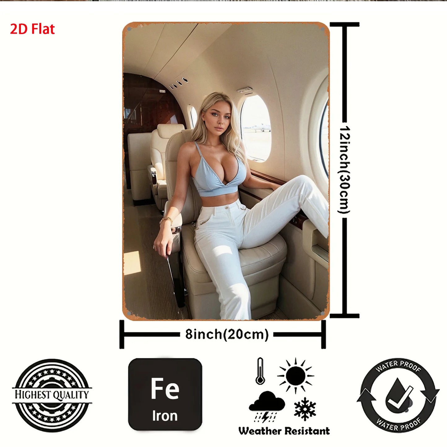 Modern Abstract Print Art, Waterproof Non-Toxic Painting, 8x12 Inch Wall Decor for Business Shop Bar Club Gift