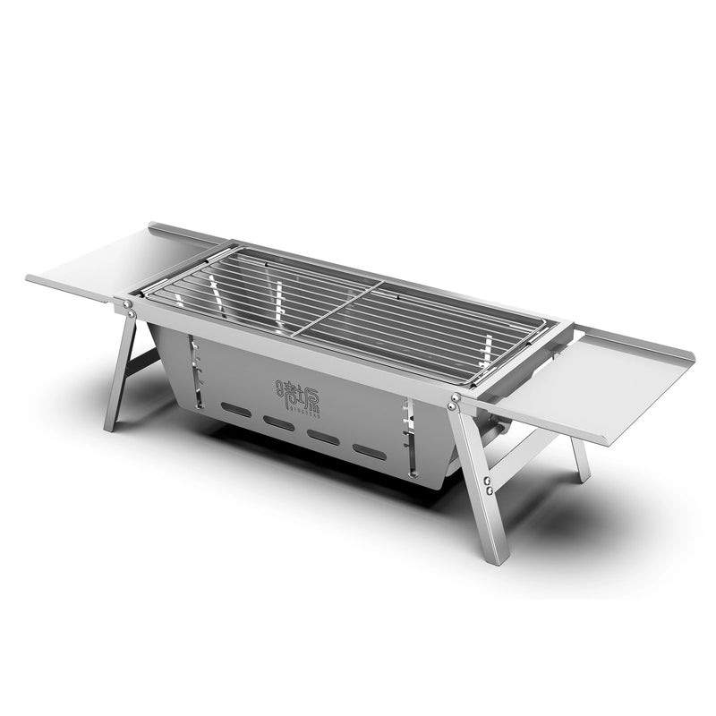 Portable Folding BBQ Grill Stoves Outdoor Camping Picnic Stainless Steel Detachable Home Charcoal Firewood  BBQ Stove Utensils