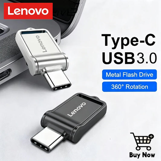 Lenovo 2TB OTG Pen Drive Type-C Flash Drive USB 3.0 High Speed Metal Pendrive 1TB Portable Waterproof Memoria Storage U Disk