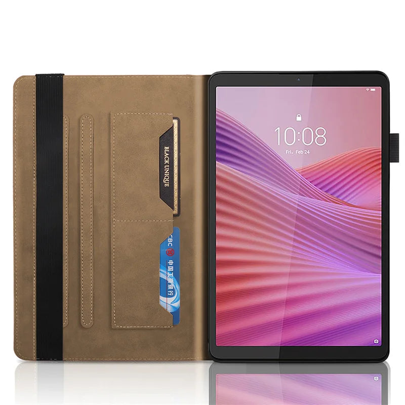 Tablet Funda For Lenovo Tab One 8.7 Case TB305FU TB305XU Emboss Tree Wallet Stand Cover For Lenovo Tab One / Lenovo Tab K9 Case