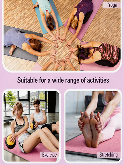 Non Slip Yoga Towel 72"x24" Microfiber Yoga Mat Cover with Silicone Grip Dots, Ultra Absorbent Sweat-Proof Exercise Pilates Blan