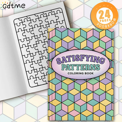 SATISFYING PATTERNS Coloring Book for Adult Relieve Stress Kill Time DIY Painting Drawing Book Kids Educational Toys