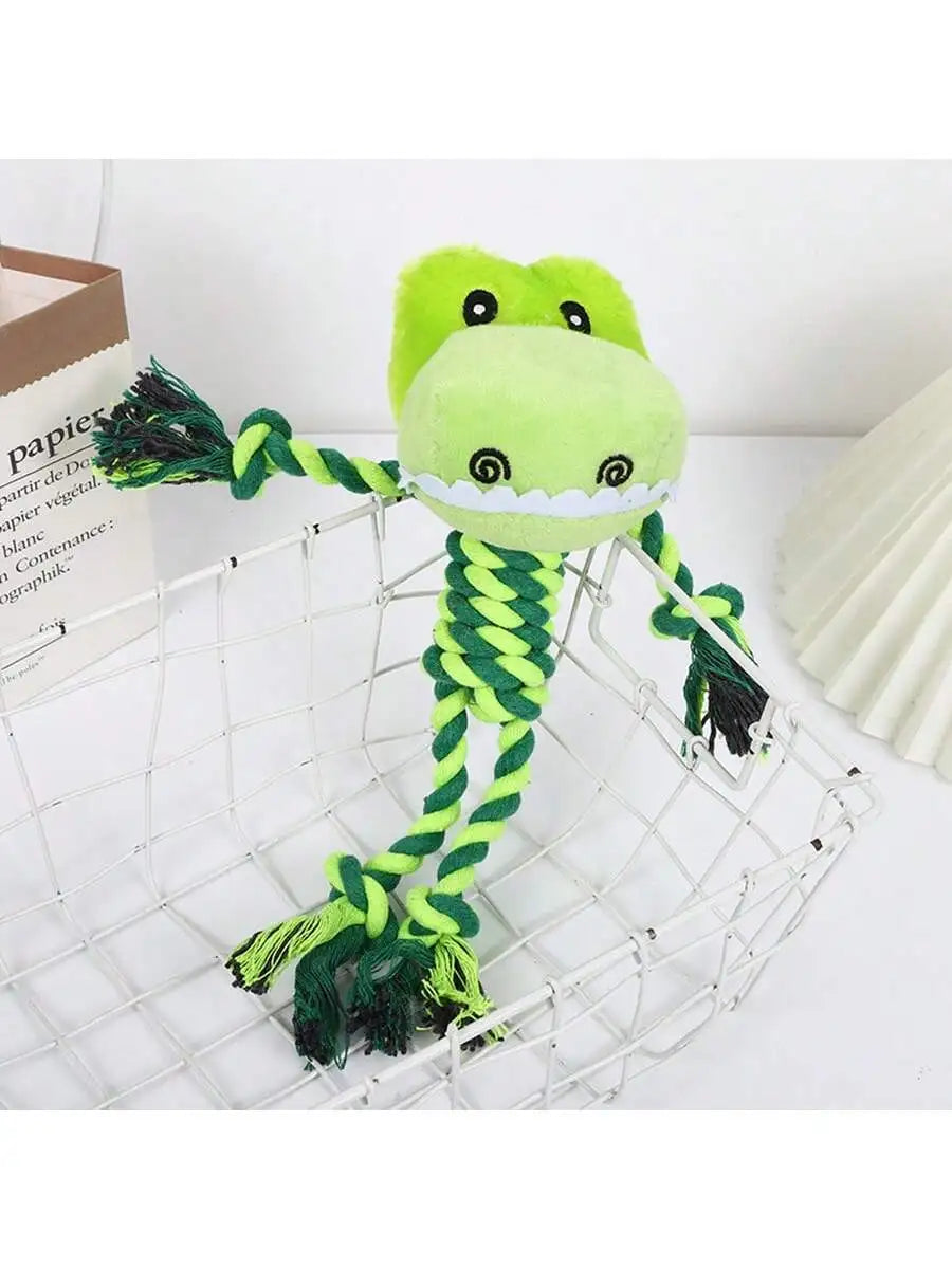 A Cotton Rope Pet Plush Toy, Durable and Bite-Resistant, Cartoon Animal-Shaped Dog Toy for Self-Entertainment and Boredom Relief, for Pets Only