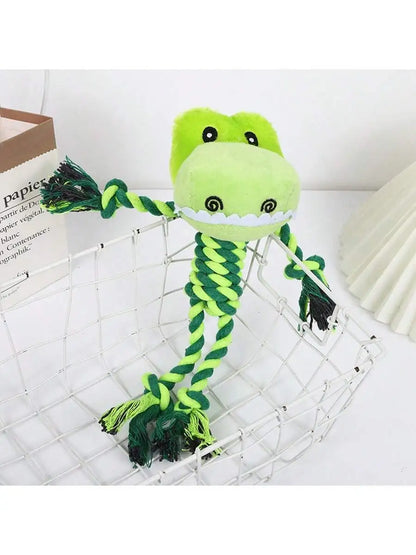 A Cotton Rope Pet Plush Toy, Durable and Bite-Resistant, Cartoon Animal-Shaped Dog Toy for Self-Entertainment and Boredom Relief, for Pets Only