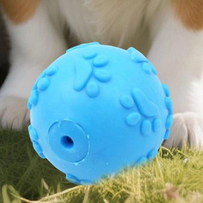 Puppy Chew Ball Pet Teething Training Squeaky Ball Dog Teething Toy for Home Apartment Garden Park Living Room Bedroom Garage