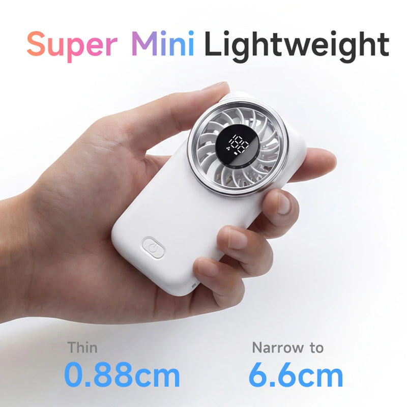 Portable Fan Mini Quiet Handheld Personal USB Rechargeable Fan Operated for Home Office Outdoor Travel, 1200mAh Hands Fans
