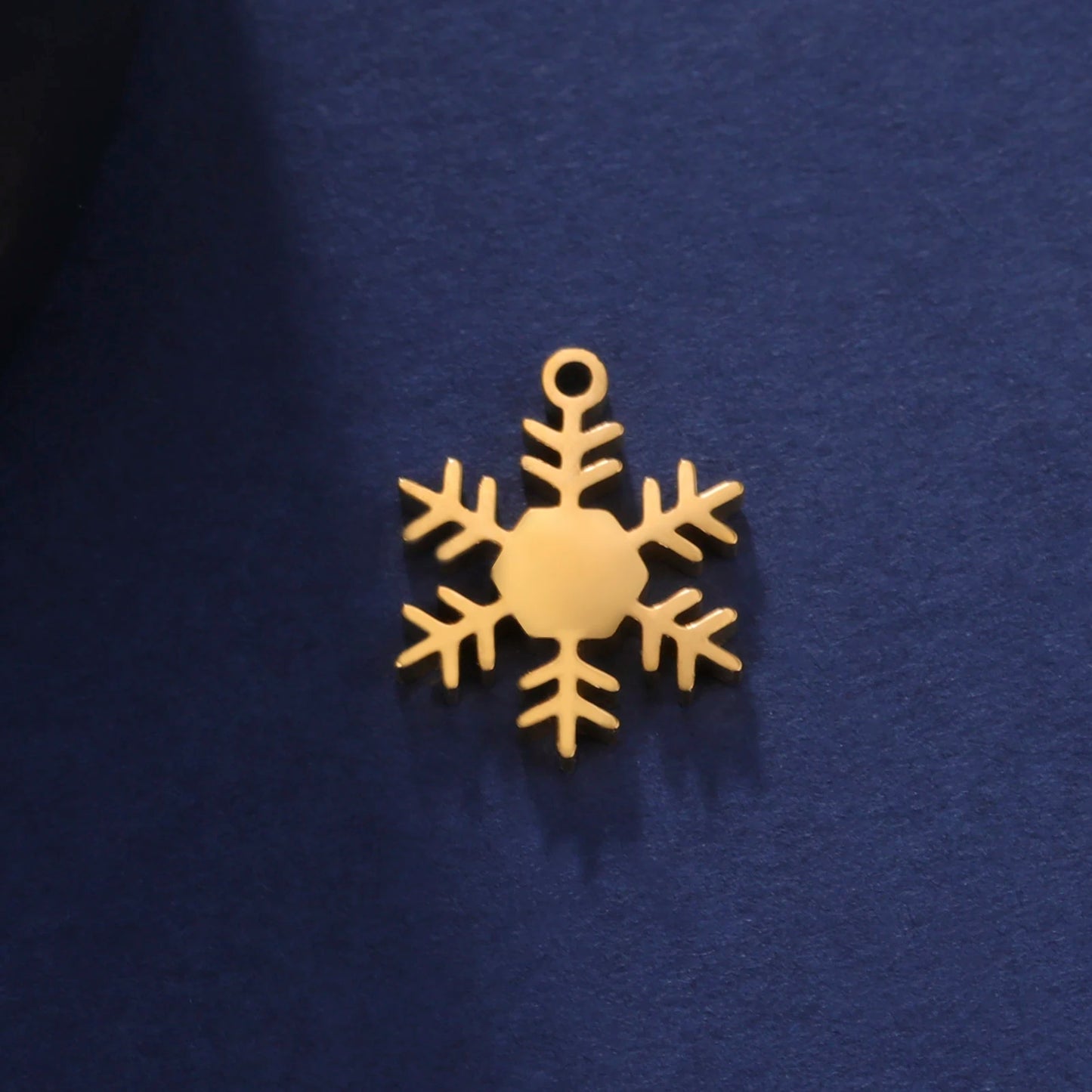 5pcs/Lot Snowflake Charms Stainless Steel Pendant for Necklace Bracelet Earring Jewelry Making DIY Accessories Wholesale