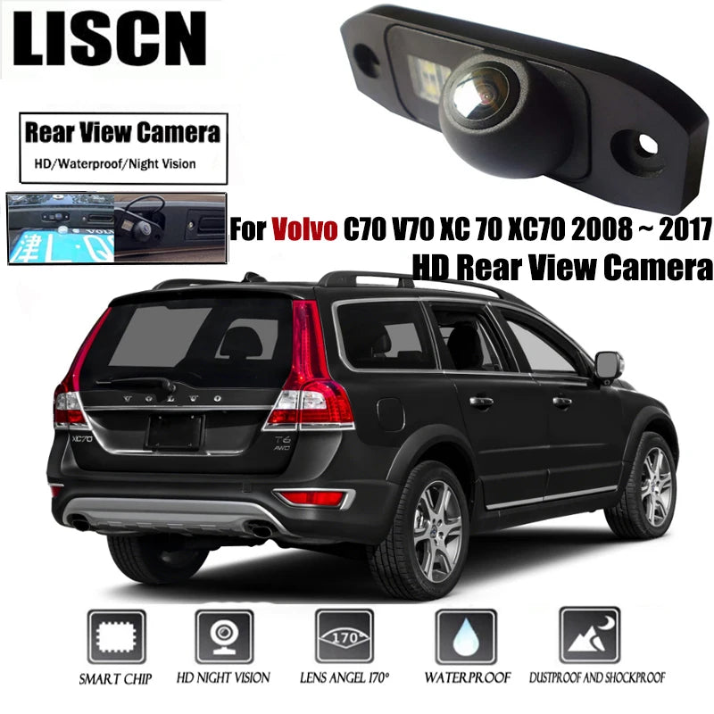 HD Backup Rear Camera For Volvo C70 V70 XC 70 XC70 2008 ~ 2017 Night Vision Waterproof Backup Parking Reversing Camera