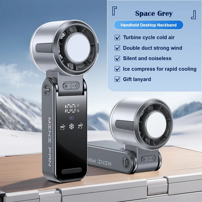 Foldable TEC Superconducting Cooling Fan Portable 29,000 RPM USB Rechargeable Mini Air Cooler for Travel Camping Outdoor