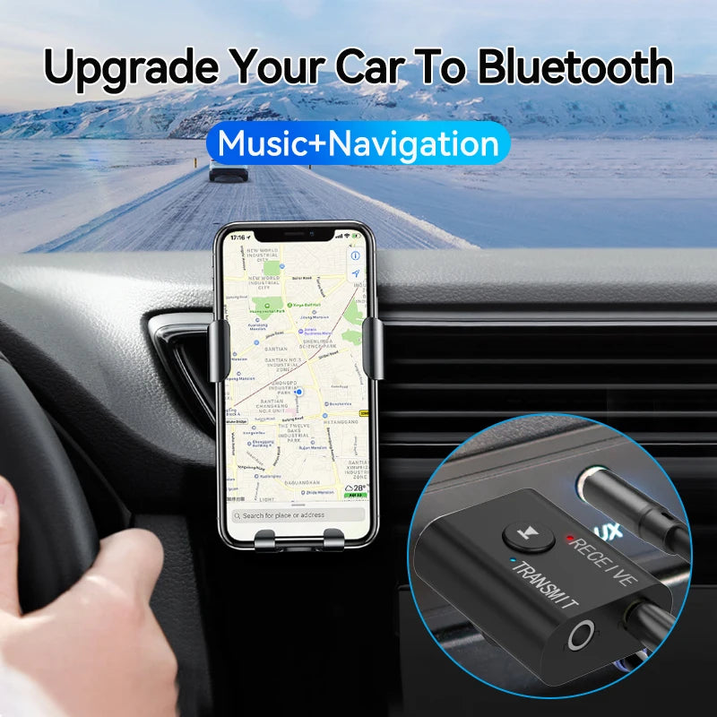 Bluetooth 5.0 Audio Transmitter Receiver 3.5mm AUX Jack RCA USB Dongle Stereo Wireless Adapter for TV Car PC Speaker Headphone