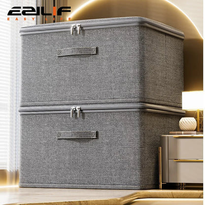 Stackable Waterproof Storage Boxes-Multi-Purpose Organizers forCloset,Bedroom,KitchenOffice,Ideal for Toys,Books,Clothes Storage