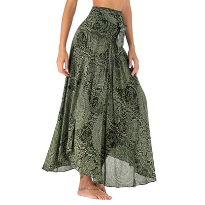 Fashion Women Skirts Flower Clothes Elastic Waist Bottom Skirt Costume