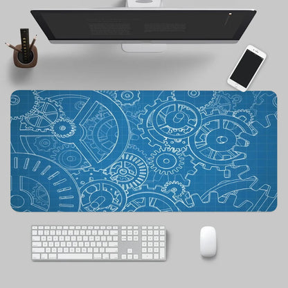 Mouse Pad Gaming Accessory Mechanical Drawings Home Large HD Mousepad XXL MousePads Natural Rubber Carpet Non-Slip Table Mat