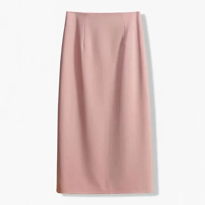 2026 Elegant A Line Long Skirts Women Spring Summer Faldas Fashion High Waist Office Lady Back Slit Mid-Length Pencil Skirts