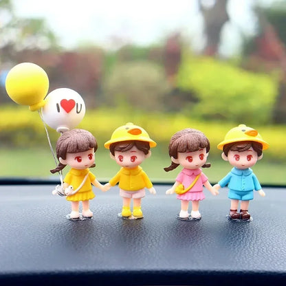 Car Accessories Interior Woman Ornament Cute Creative Desktop Couple Valentine's Day Present Car Center Console Decoration