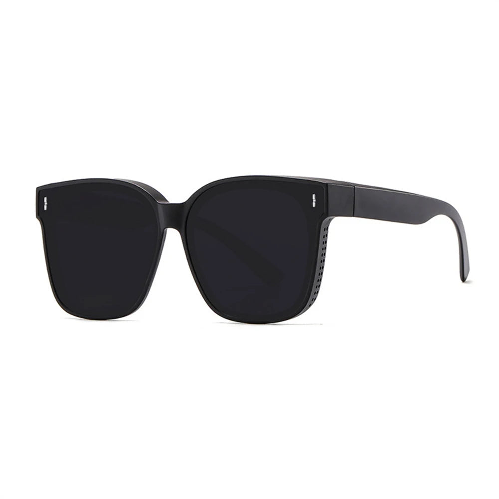 Transfer Sunglasses Unisex Driving Riding Large Frame Square Sun Protection Wrap Around Fit Over Glasses Myopia Specific Goggles