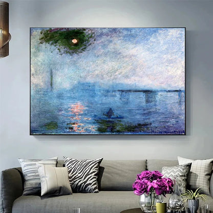 Art Canvas Paintings Famous Impressionist Landscapes Claude Monet Paintings Posters and Prints Bedroom Home Decor Wall Art