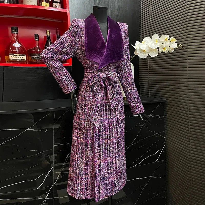 Female Overcoat 2025 New Fashion Lapel Women Woolen Coat Autumn Winter High Quality Temperament Women Woolen Coat Overcoat Y249