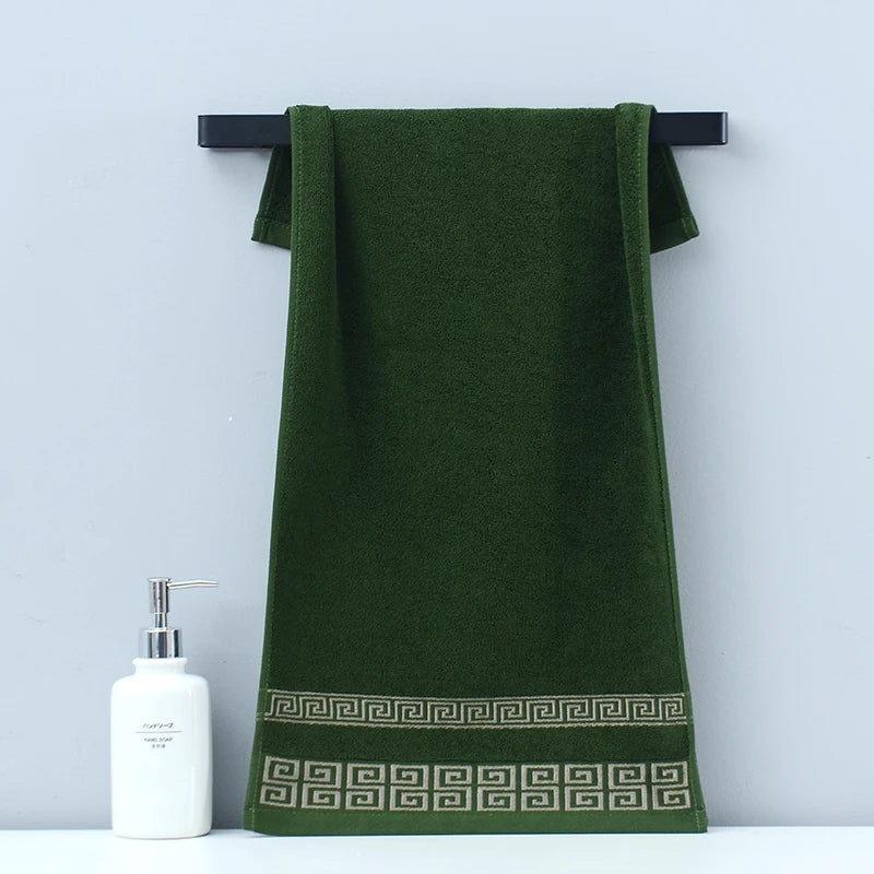 1/4/6pcs Embroidered Cotton Towel Set Bathroom 34x74cm/70x140cm Bath Towel Cover Personalized Sport Gift Big Towels Blue Green