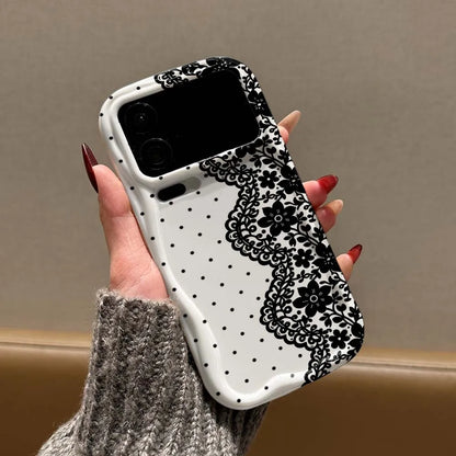 Luxurious Polka Dot Lace Print Phone Case For Xiaomi Mi 17 15 15T 14 14T 13 13T 12 12T 11 Pro Max Ultra Lite Soft Wave Oil Cover