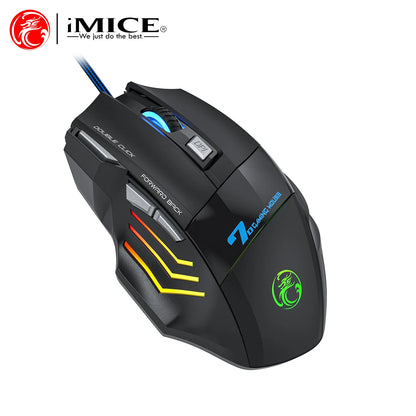USB Wired Gaming Optical Mouse 4-Keys RGB Backlit Ergonomic Design DPI Adjustable High-Precision Mouse For PC Computer Laptop