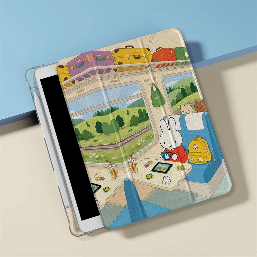 New Cartoon Rabbit Case for iPad Pro 11 2025 2024 Air iPad 10th Air 5 4 10.9 Ipad 7 8 9 10.2 5 6 9.7 inch Air3 10.5 mini 6 Cases