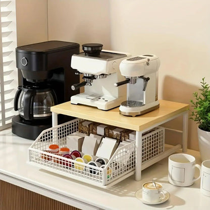Kitchen Shelf Vertical 2-Tier Organizer Rack Household Organizer Shelves for Pantry Kitchen Bathroom Garage Shower Bar Apartment