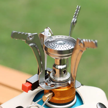 Mini Integrated Camping Stove, Portable Burner with Electronic Ignition, Compact Outdoor Cooking Stove for Camping Picnic