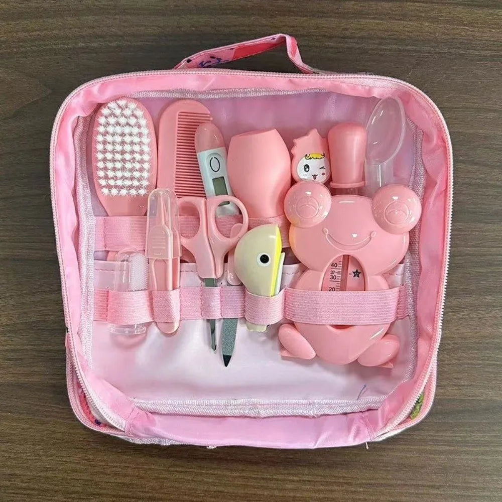 13Pcs/Set Multi-functional Baby Care Kit Hair Wash Brush Nail Clipper Newborn Care Essentials Comb Nasal Aspirator