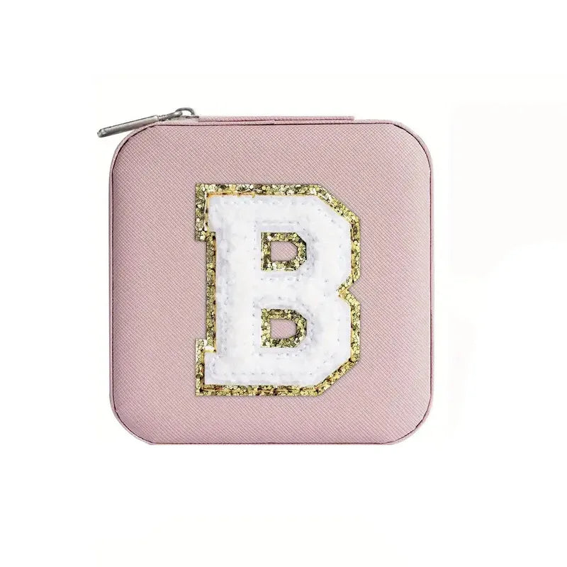 New Creative Letter Jewelry Box Portable Travel Ring Necklace Stud Earrings Storage Box