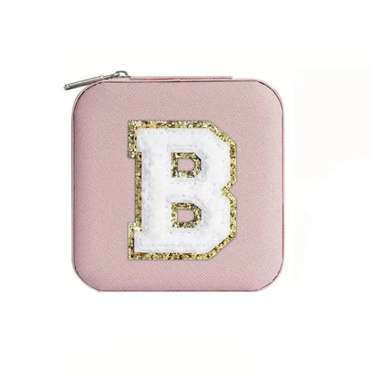 New Creative Letter Jewelry Box Portable Travel Ring Necklace Stud Earrings Storage Box