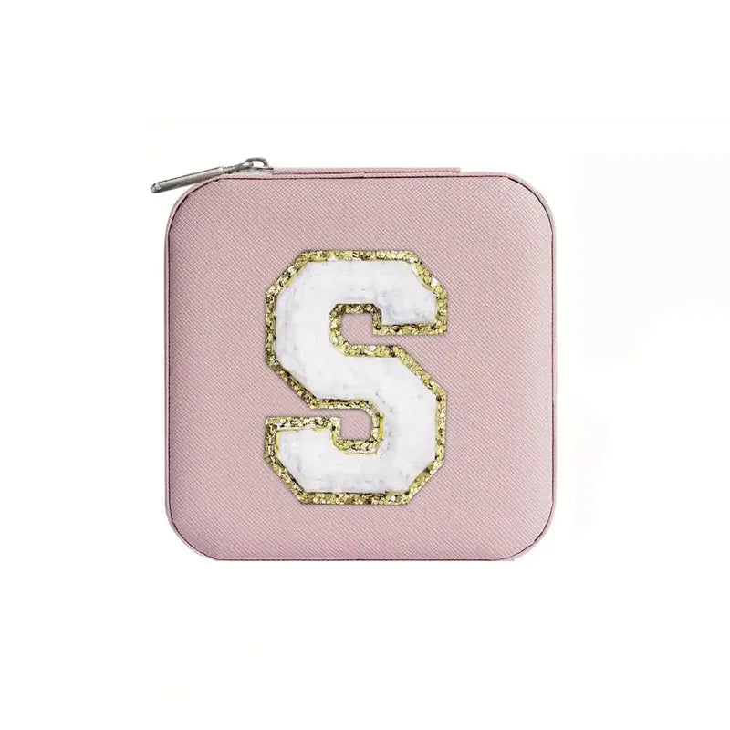 New Creative Letter Jewelry Box Portable Travel Ring Necklace Stud Earrings Storage Box