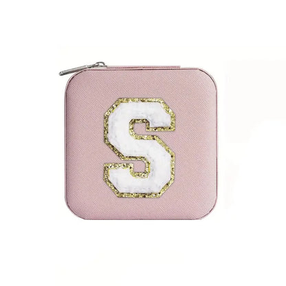 New Creative Letter Jewelry Box Portable Travel Ring Necklace Stud Earrings Storage Box