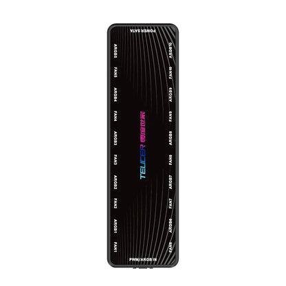 TEUCER  LP-10 ARGB/PWM HUB SATA Power Interface 5 Ports 5V 3pin ARGB and 5 Ports 4pin PWM HUB Fan 2 in 1 HUB Adapter