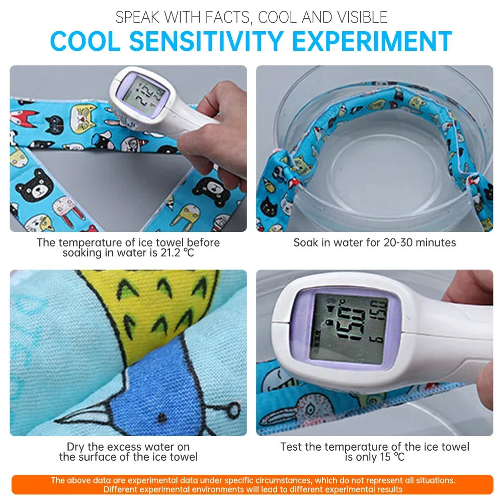 Summer Pet Cooling Ice Scarf Cool Ice Towel Heatstroke Dogs Cats Ice Scarf Collar Adjustable Cooling Cat Collar Bib Pet Supplies