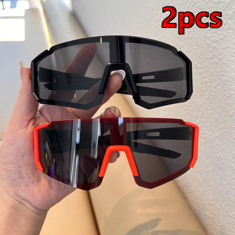 1/2pcs Cycling Sunglasses Women UV400 Sandproof Eye Protector Sun Glasses Outdoor Sports Goggle Protection Anti Radiation Lens