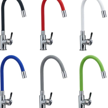 Single Lever Deck Mount Kitchen Water Tap 360 Degree Rotatable Flexible Hose Hot Cold Mixer Faucet Household Plumbing Hardware