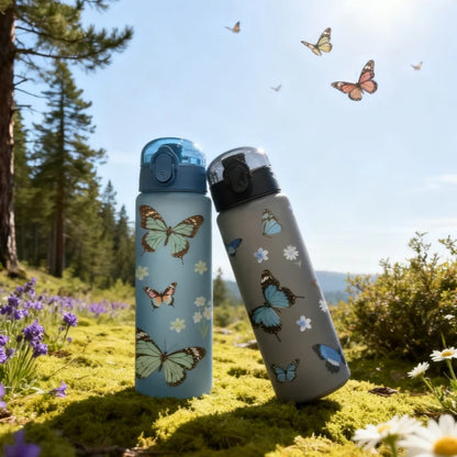 780ml 3D Printed Cute Cartoon Water Bottle Leakproof Plastic Straw Cup Portable Outdoor Large Capacity Sports Water Bottle