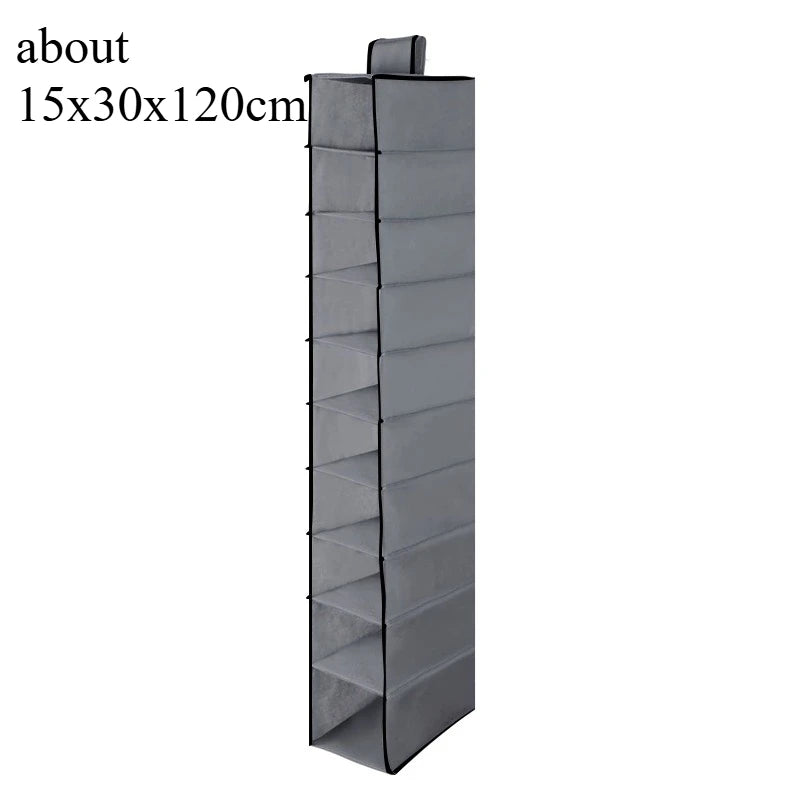 Hanging Shoe Organizer 10-Shelf Hanging Closet Organizers Storage Shoes Organizer Shelves Hanging Shoe Rack Holder for Bedroom