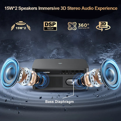 ThundeaL TD98Pro 1080P Full HD Projector 4K Android WiFi Projetor Auto Focus TD98 Pro 3D Smart Home Theater Video Outdoor Beamer