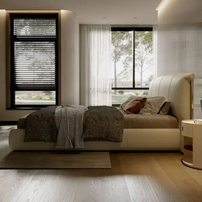 Aesthetic Elegant Double Bed Wooden Modern Bedroom Luxury Twin Bases Bed Queen King House Storage Camas De Dormitorio Furniture