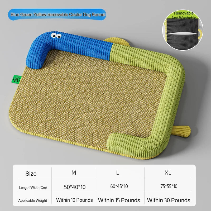Pet Cooling Mat Double Sided Foldable Dog Bed Breathable Plaid Summer Pet Sleeping Pad Portable Washable Pet Pad for Dogs Cats