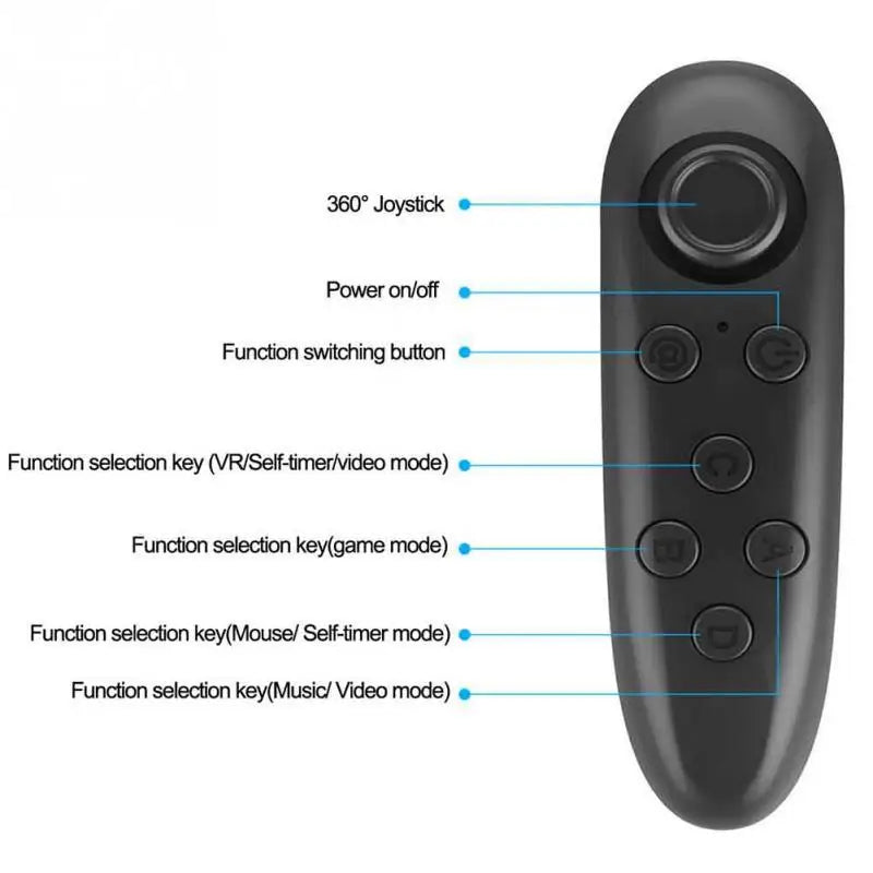 VR Wireless Bluetooth Gamepad VR Remote Controller For Android Ios Mobile Phone Games Joystick Game Pad Control For 3D Glasses