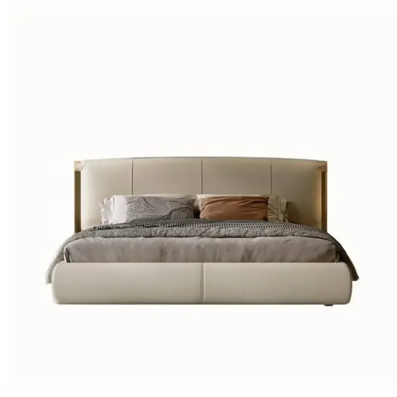 Aesthetic Elegant Double Bed Wooden Modern Bedroom Luxury Twin Bases Bed Queen King House Storage Camas De Dormitorio Furniture
