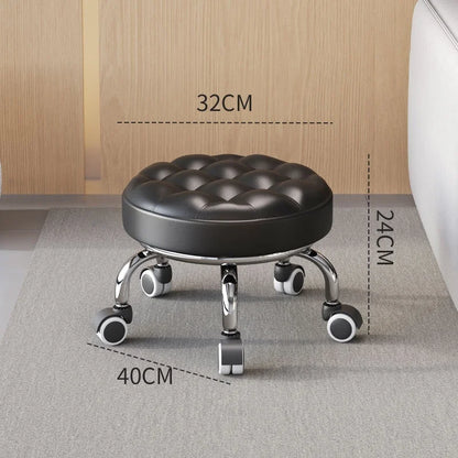Universal Wheel Stool for Household Use, with Wheels for Wiping the Floor, Small Stool for Learning to Walk with Children